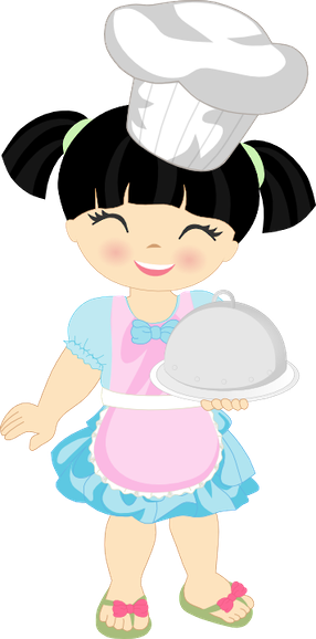 Кулинарная Книга - Desenho Chef De Cozinha Menina Png (286x578)