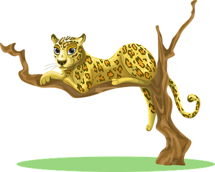 Leopard Tree Sitting Jungle Woods Environm - Just So Stories: Volume 71 (golden Classics) (425x340)