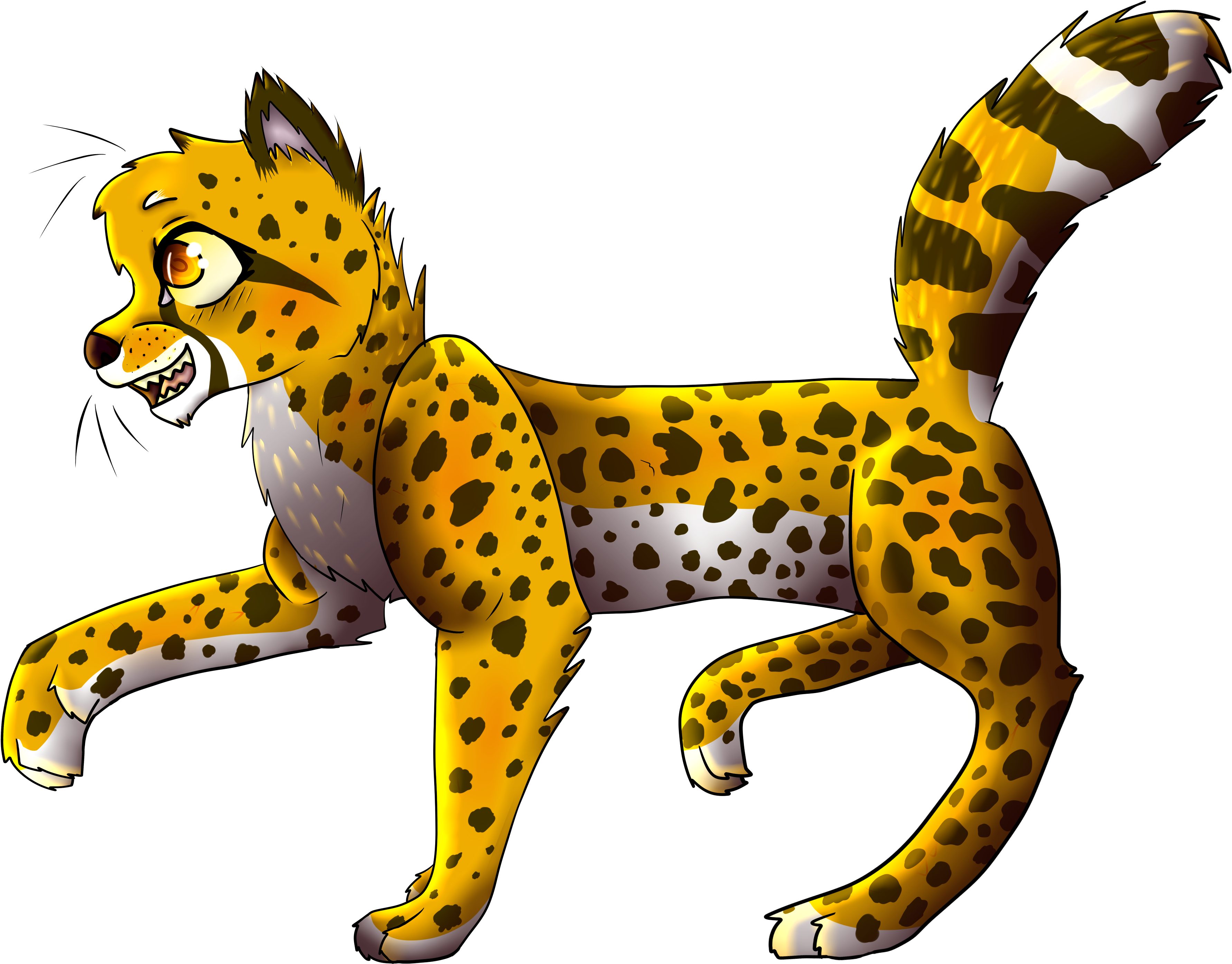 The - Cartoon Cheetah Transparent (3750x3000)