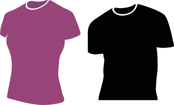 Female Tshirts Clip Art - Female Shirt Clip Art (600x363)
