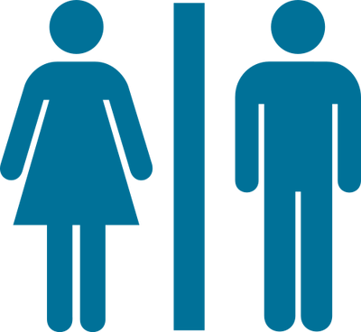 Male Female Bathroom Symbols Toilet Clipart Male And - Mexico Gender Pay Gap (400x368)