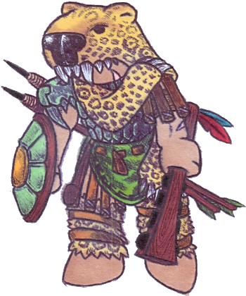 The Jaguar Knight By Qsy And Acchan - Cartoon (392x470)