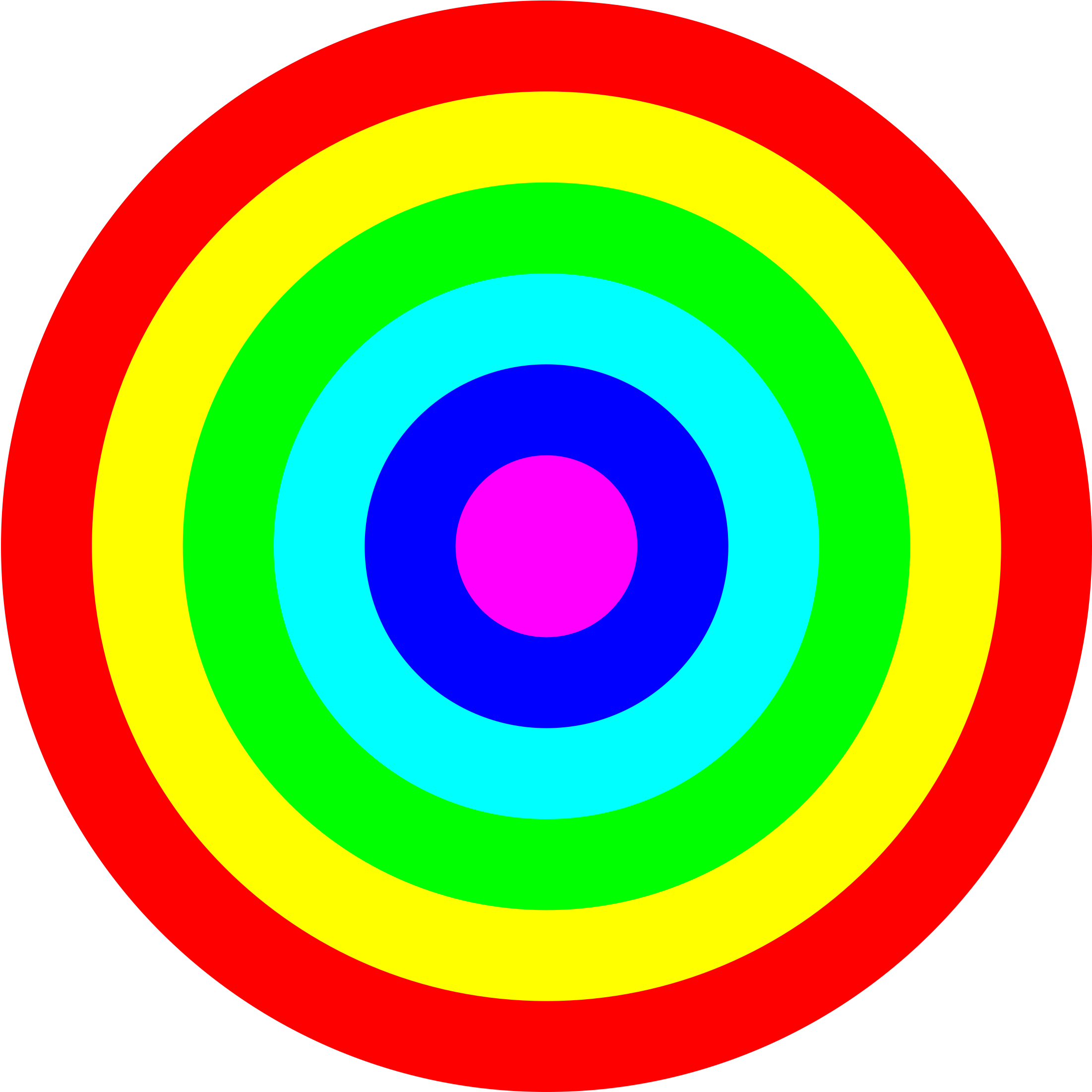 Rainbow Circle Target 6 Color Icons Png Free Png And - Target Circle (2400x2400)