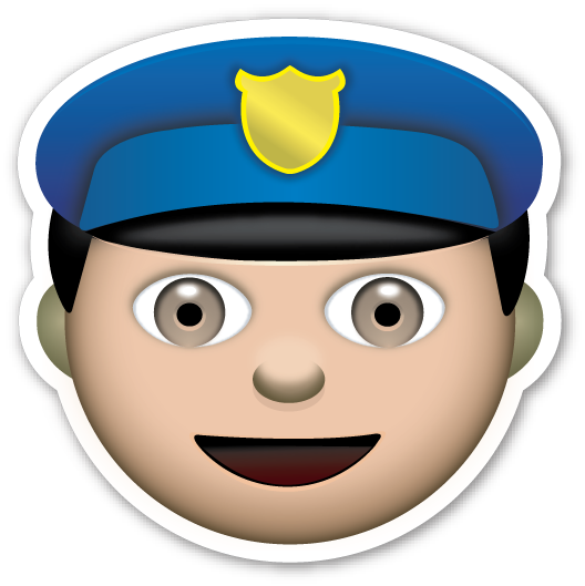 Free To Use Public Domain Police Officer Clip Art - Policeman Emoji (528x529)