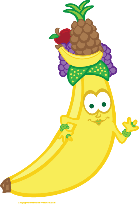 Bananafana Banana - Pineapple Fruit Clipart With Face Png (476x699)