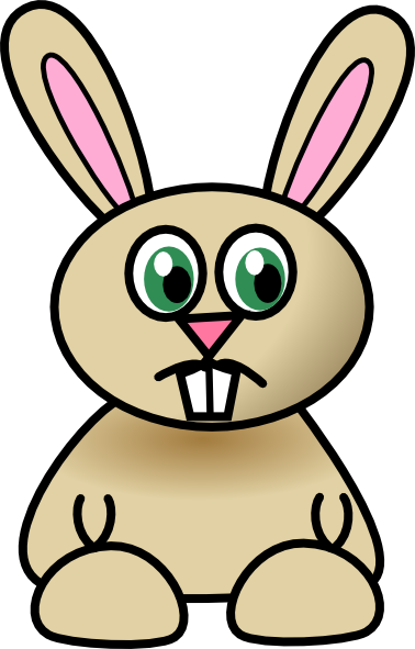Sad Bunny Clip Art - Rabbit Clip Art (378x591)