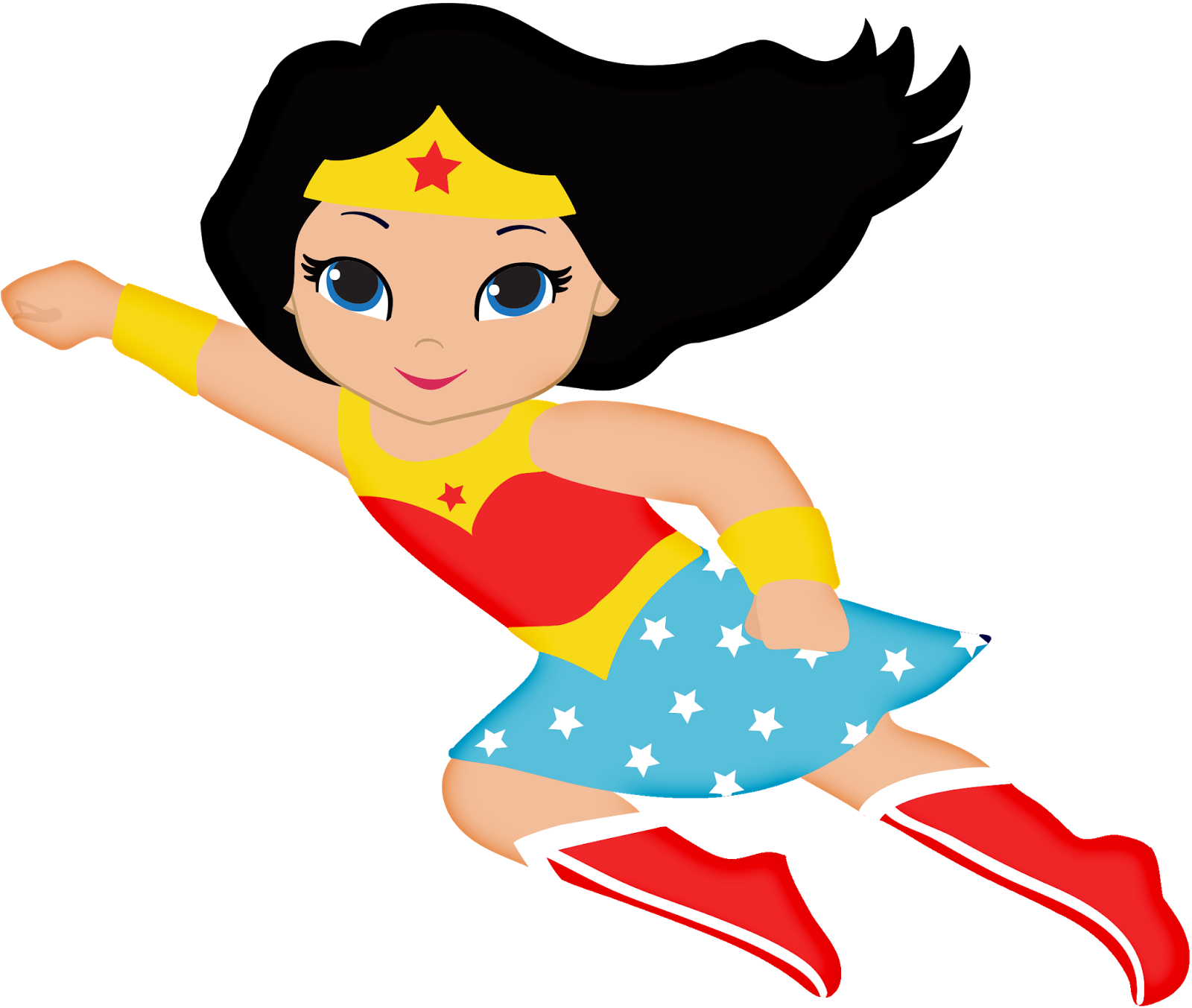 Wonderwoman Baby Clipart - Imagenes De Mujer Maravilla Animada (1600x1353)