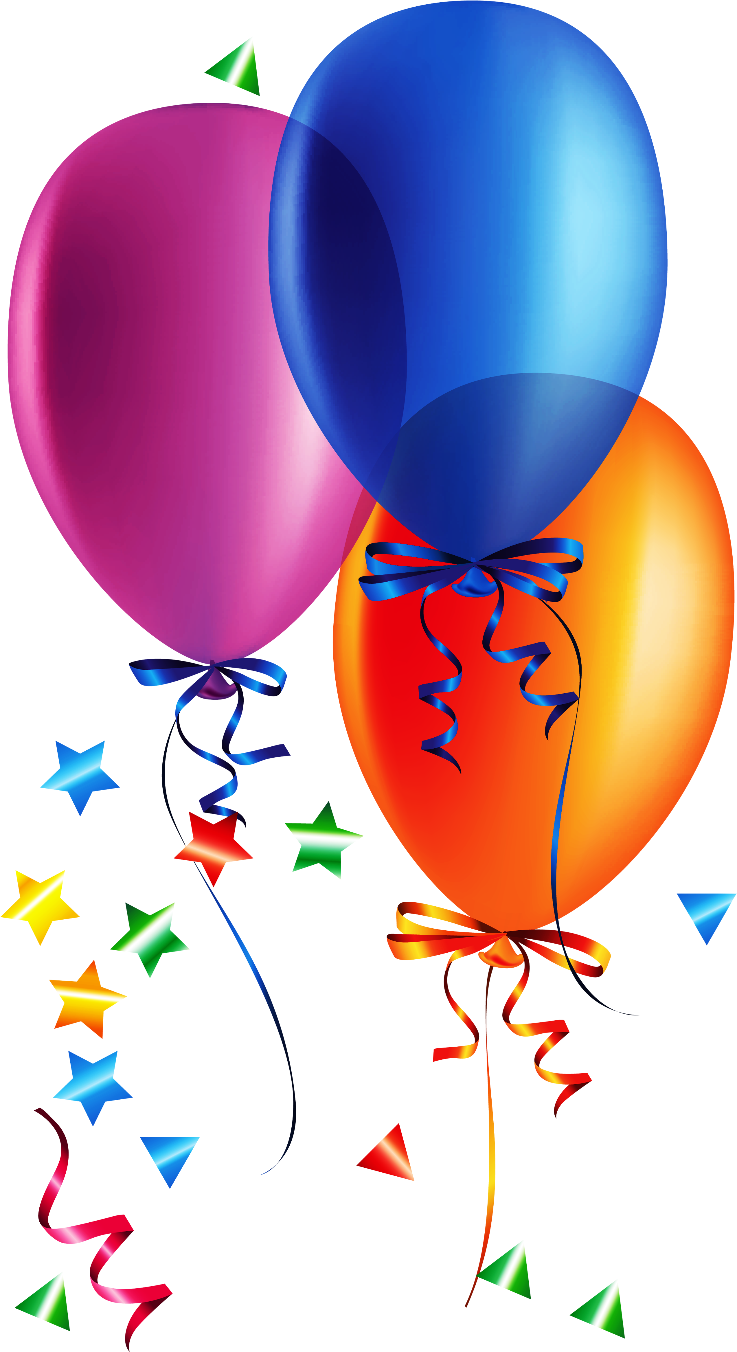 Clip Art With Balloons Confetti Clipart Balloon Pencil - Happy Birthday With Balloons (3153x5221)