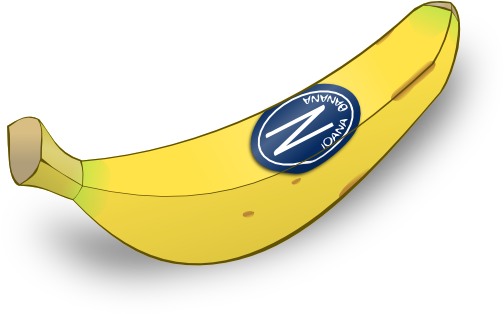 Shiny Banana - Banana Clip Art (640x392)