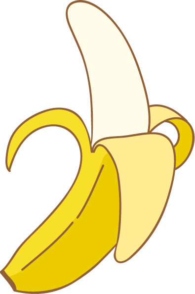 Banana Opened Draw Clipart Png - Banana (395x594)
