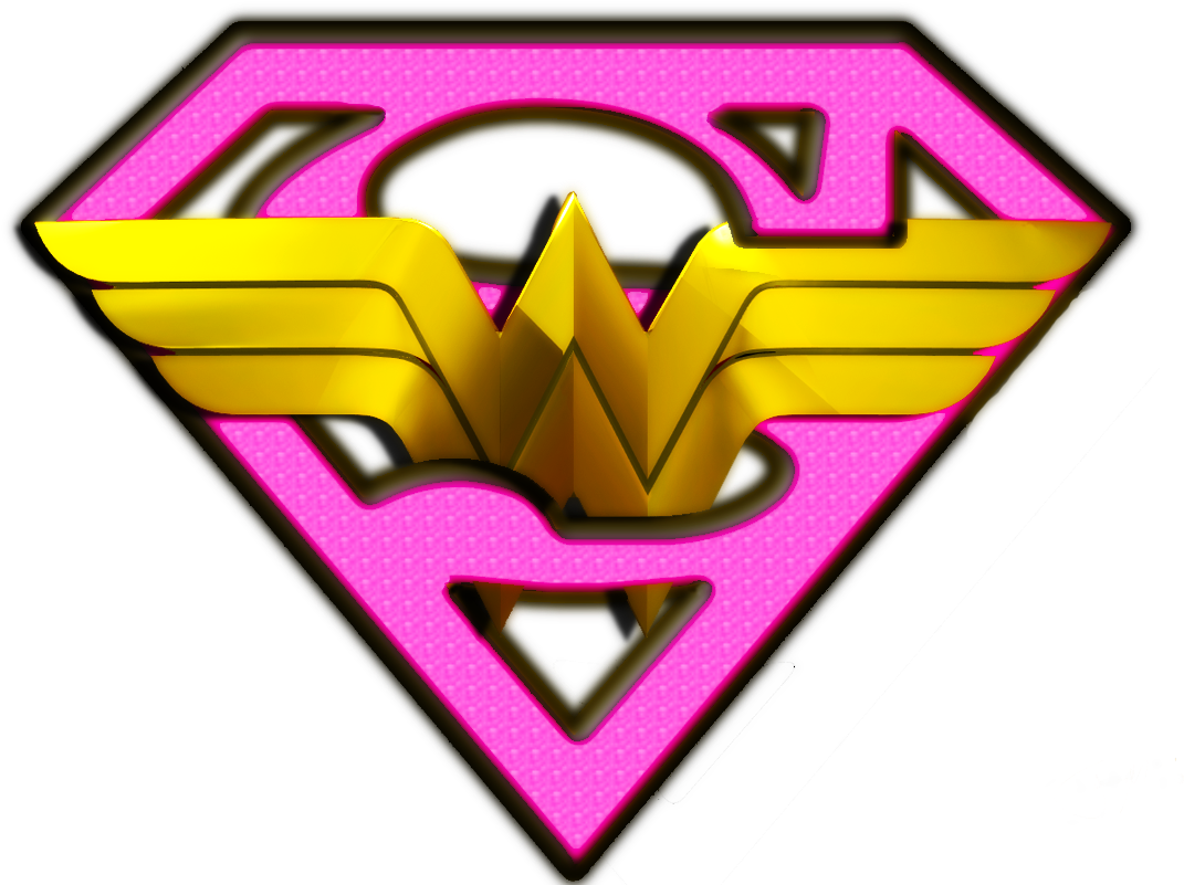 My Girls Is A Fan Of Super Woman - Pink Wonder Woman Logo (1280x800)