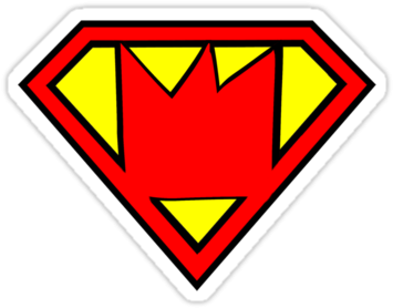 Cool Superman Symbol Clipart Superman Logo Sticker - H In Superman Logo (375x360)