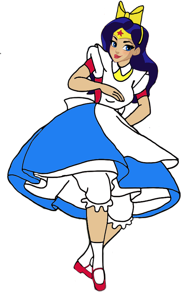 Wonder Woman As Alice Twirling By Darthraner83 - Cartoon (782x990)