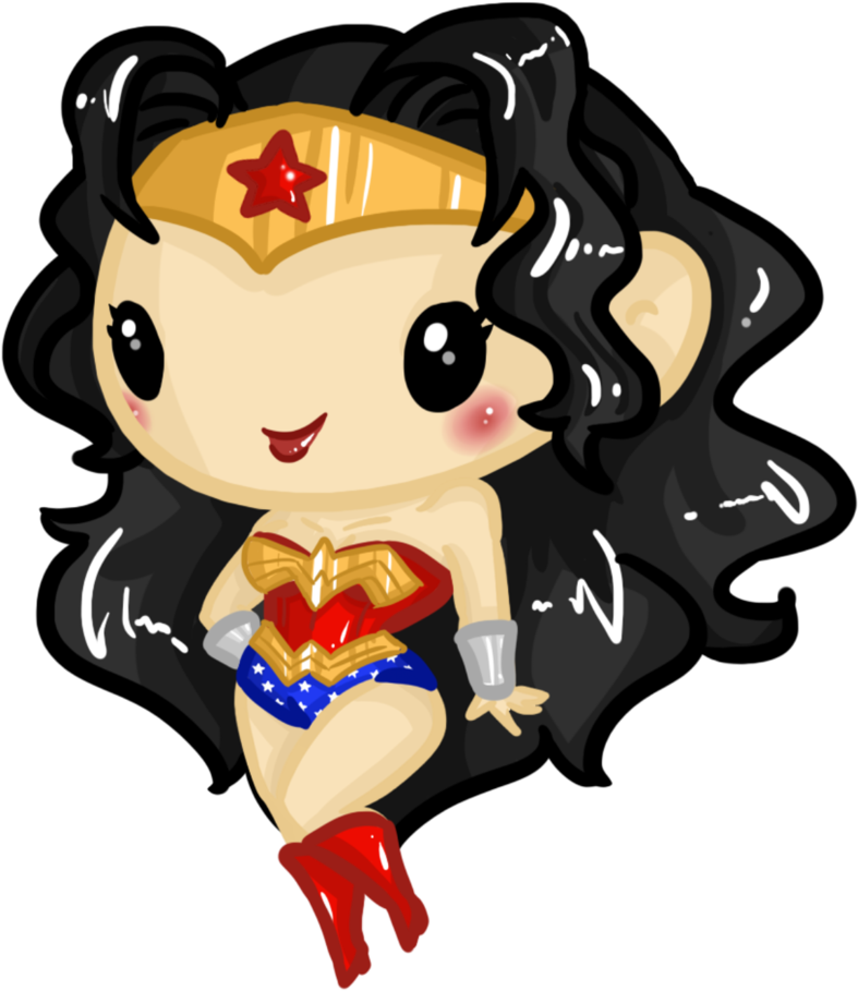 Super Chibis - Wonderwoman Chibi Png (1024x1024)