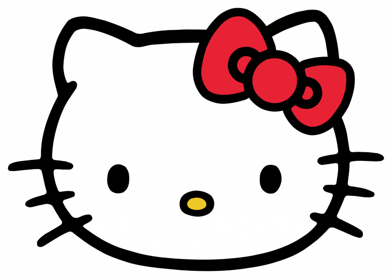 Wonder Woman Teams Up With Hello Kitty - Hello Kitty Face Transparent (770x548)