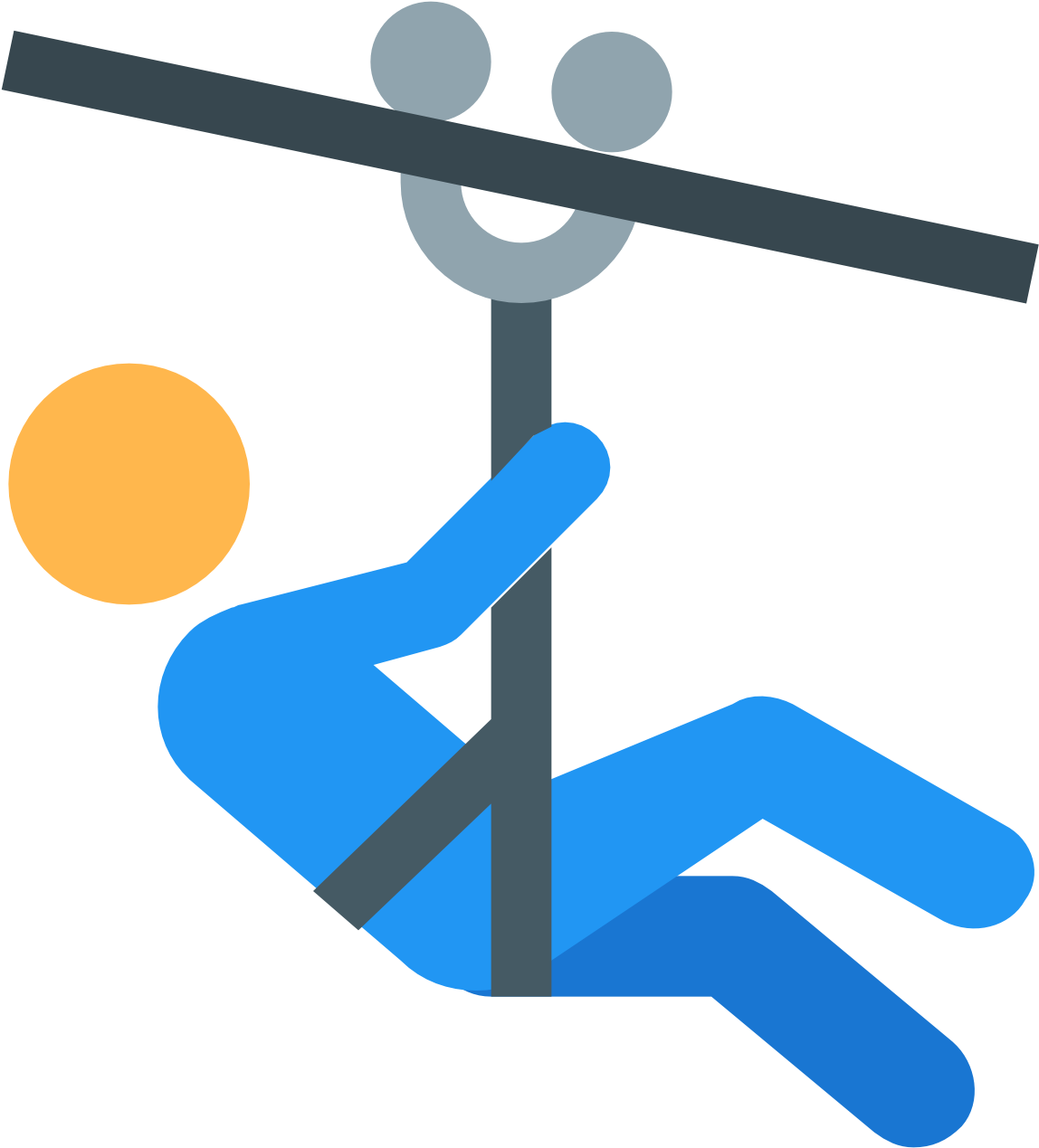 1306534 Ziplining Ziplining Clipart Zipline Free Download - Zipline Icons (1600x1600)