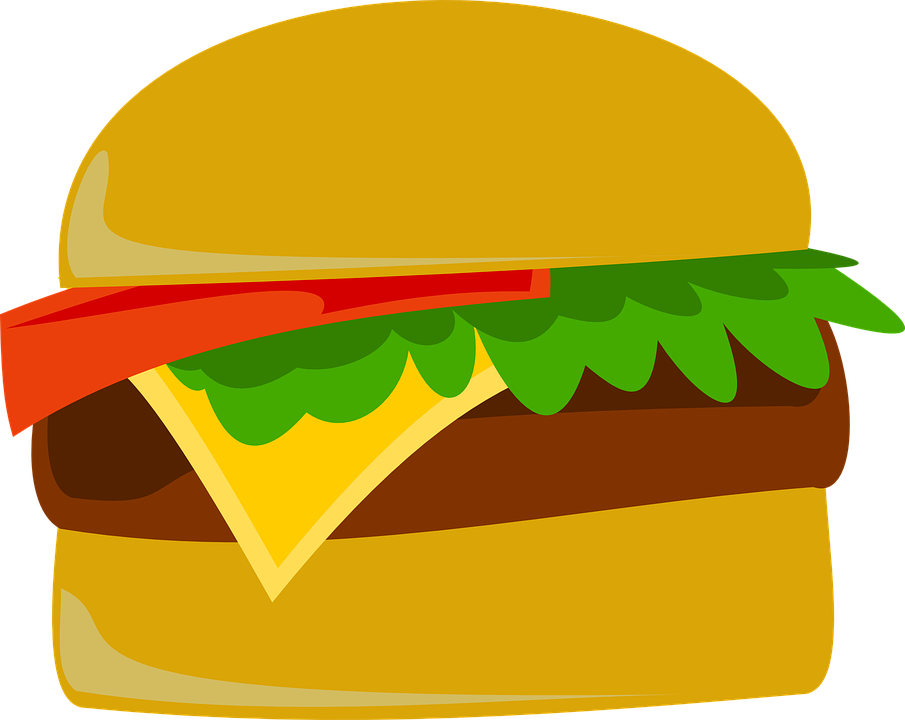 Burger Clip Clip Art At Clker - Cheese Burger Clip Art (640x508)