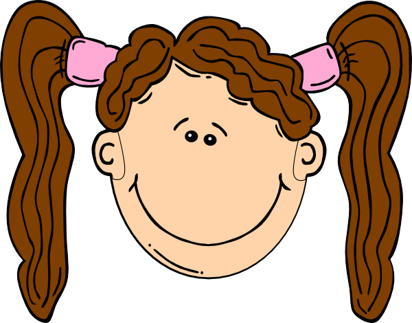 Girl Outline Clip Art At Clker - Sad Cartoon Girl Png (600x470)