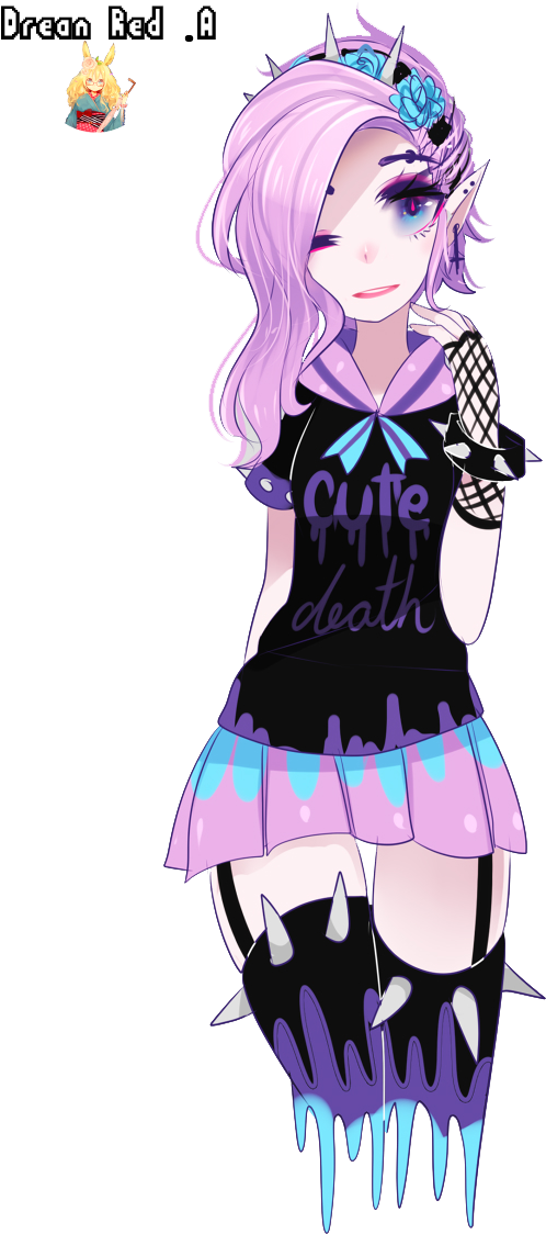 Chubby Anime Girl - Cute Emo Anime Girl (700x1200)