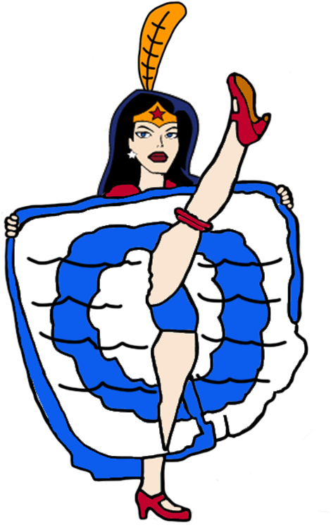 Wonder Woman Doing The Can-can By Darthraner83 - 2017 (600x750)