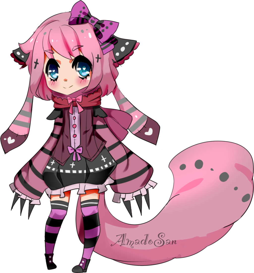 Pastel Goth Anime Girl Clipart - Pastel Goth Anime Character (1024x1103)
