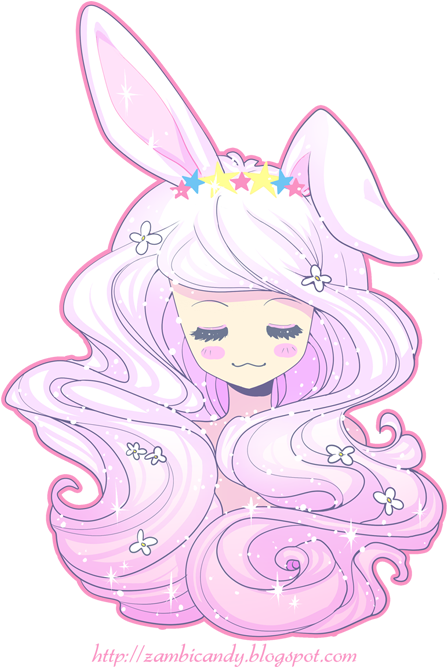 Chubby Bunny By Zambicandy - Illustration (550x712)