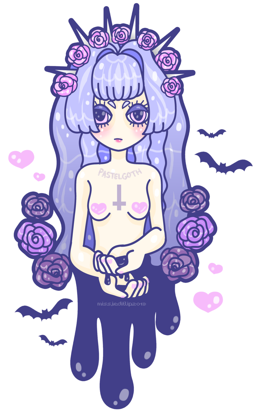 Pastel Goth Anime Girl Clipart - Pastel Goth Deviantart (900x1434)