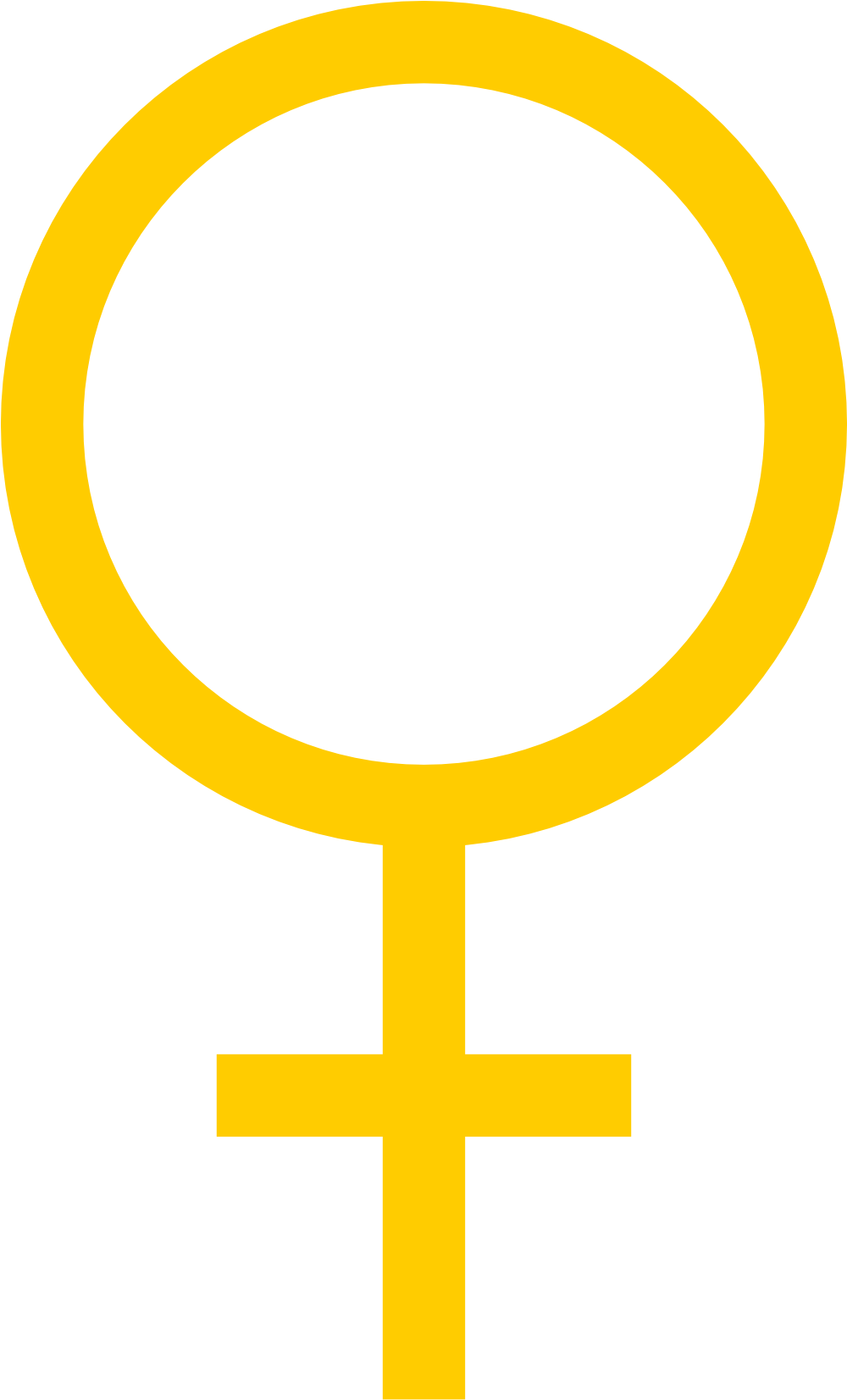 Sign Woman Symbol , Woman - Female Icon Yellow Png (999x1700)