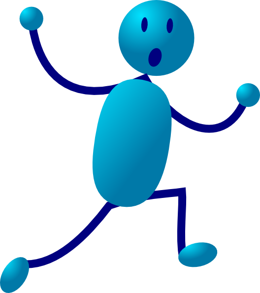 Scary Clipart Transparent Person - Running Stickman (528x595)