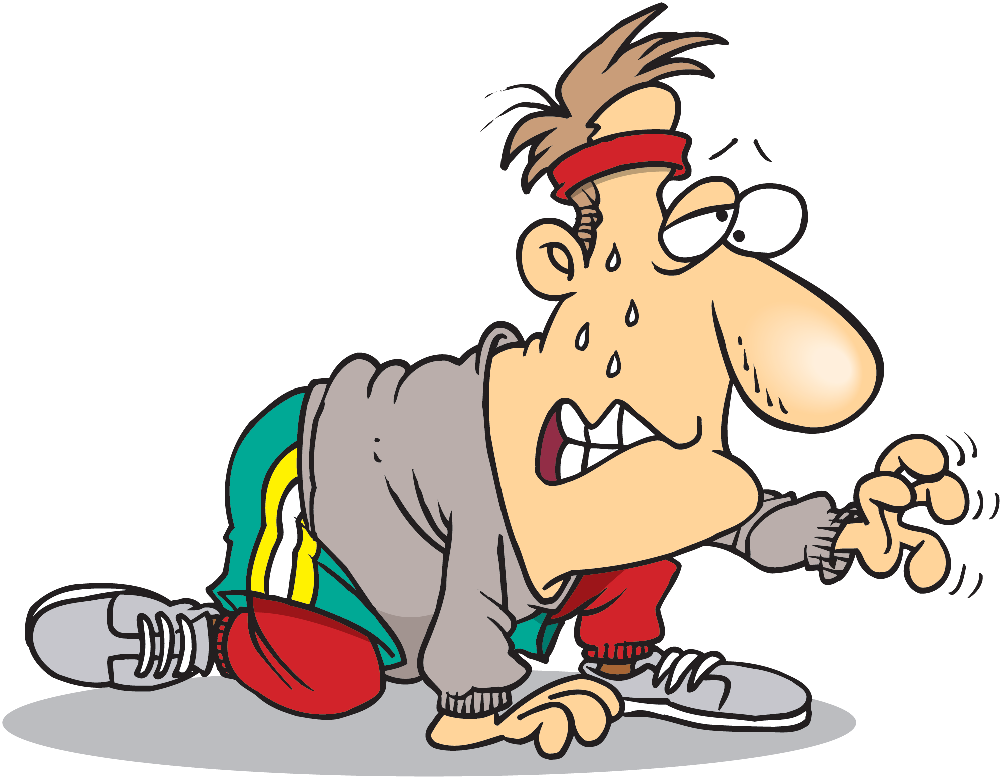 Exhausted Runner Clipart - Esforço Fisico (2000x1554)