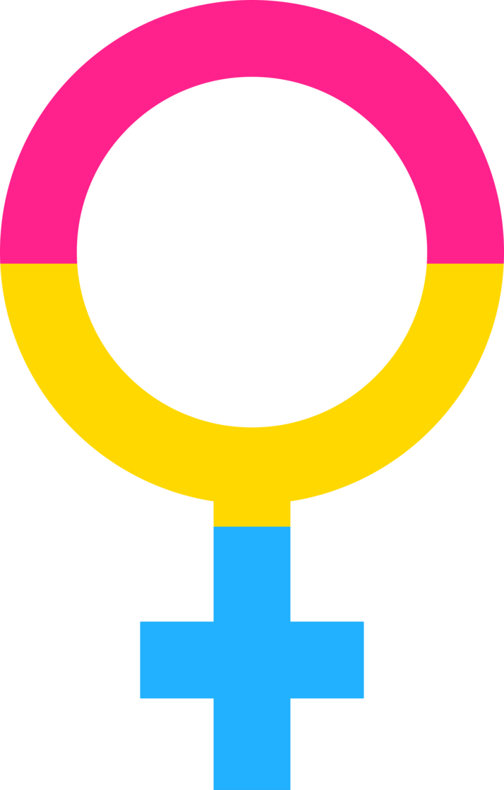 Pansexual Woman Symbol By Pride-flags - Angel Tube Station (714x1119)