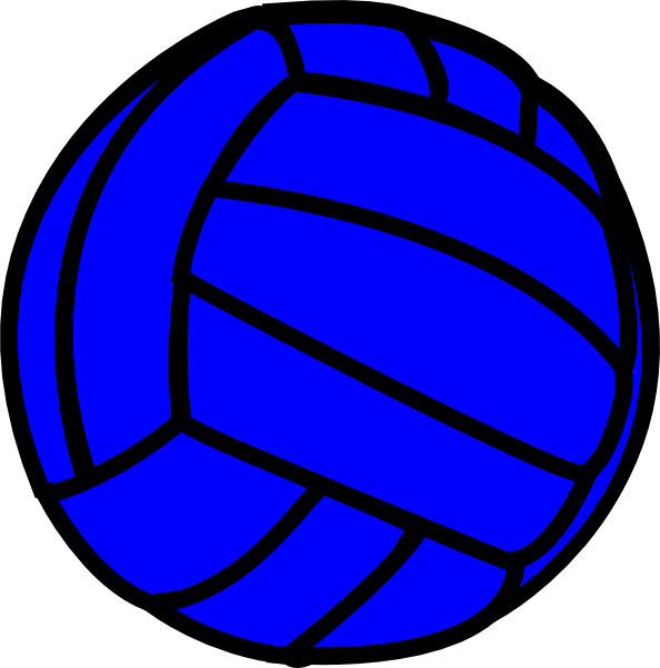 How To Set Use Blue Volleyball Svg Vector - Rock N Roll (594x601)