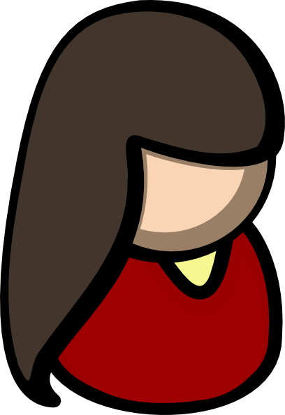 Woman Symbol 1 Clip Art - Girl Symbol (408x593)