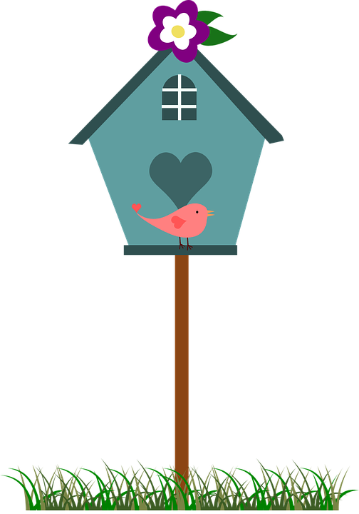 Bird House Clipart - Bird House Clip Art (504x720)