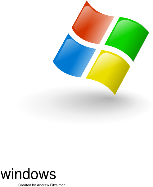Windows Computer Clipart - Windows 7 Clip Art (594x599)