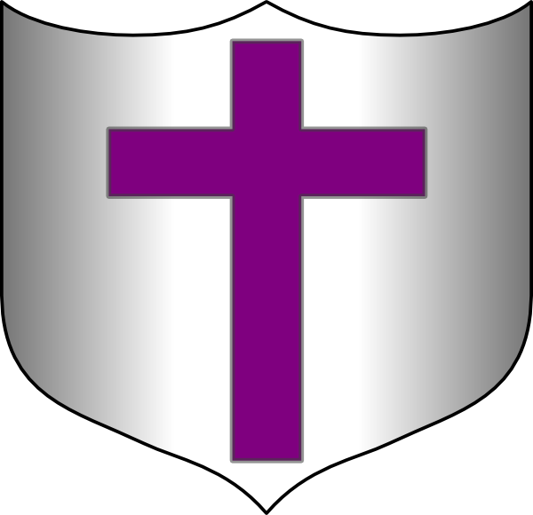 Cross Sword And Shield Clip Art At Clker Com Vector - Shield With A Cross (600x580)