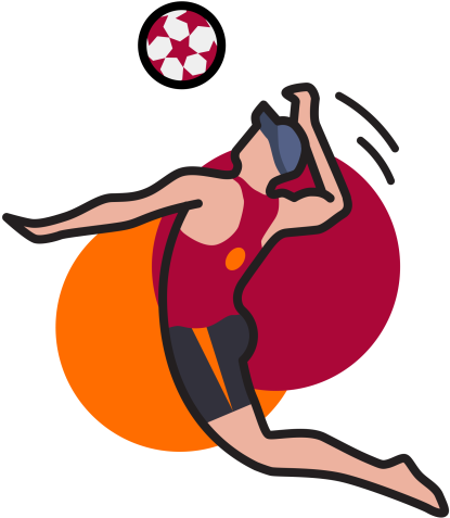 Volley Ball - Volleyball Spiking Png (512x512)