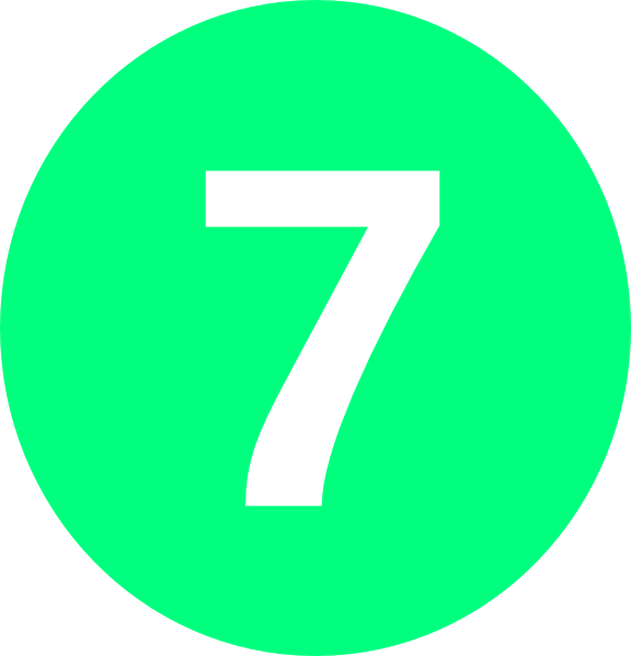 Number - Number 7 In A Circle (576x598)