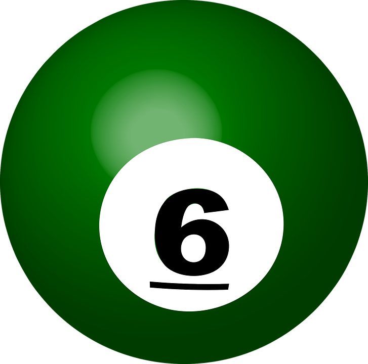 3d Number 10 Cliparts 11, - 6 Billiard Ball (727x720)
