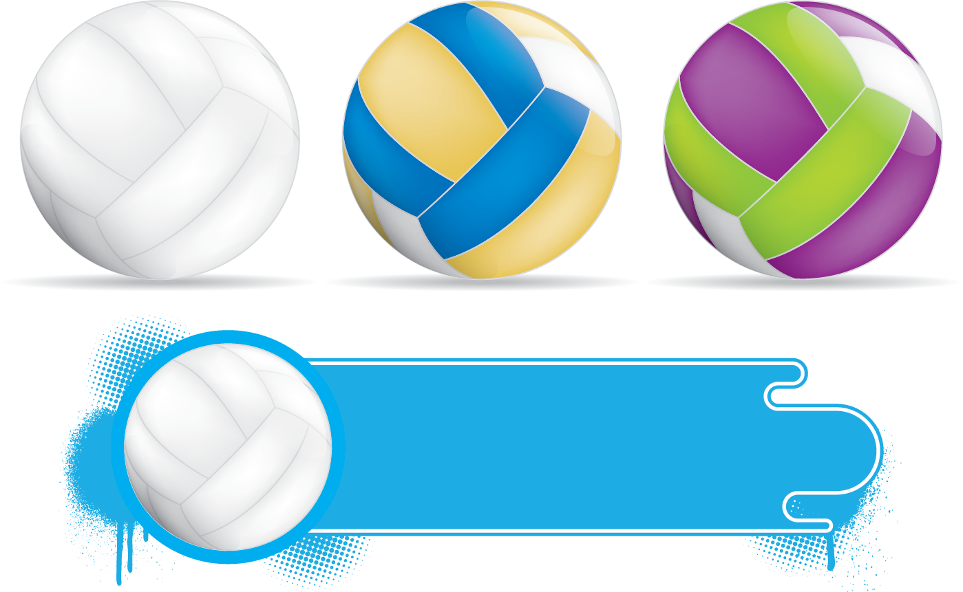 Vector Beautiful Volleyball - Vector Beautiful Volleyball (1399x861)