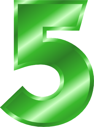 Number 5 Png - Number 5 With No Background (317x430)