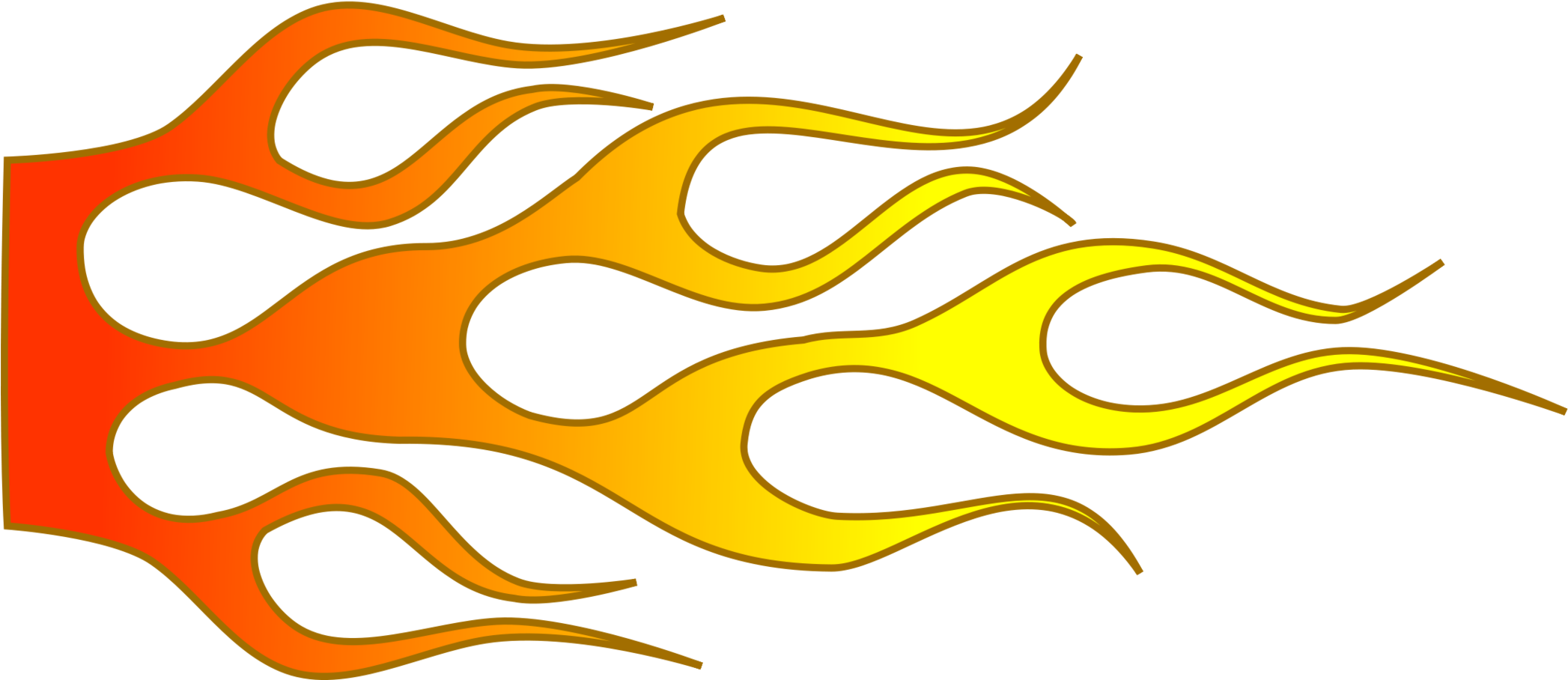 The Moon Is New At - Flames For Pinewood Derby Car (2280x912)