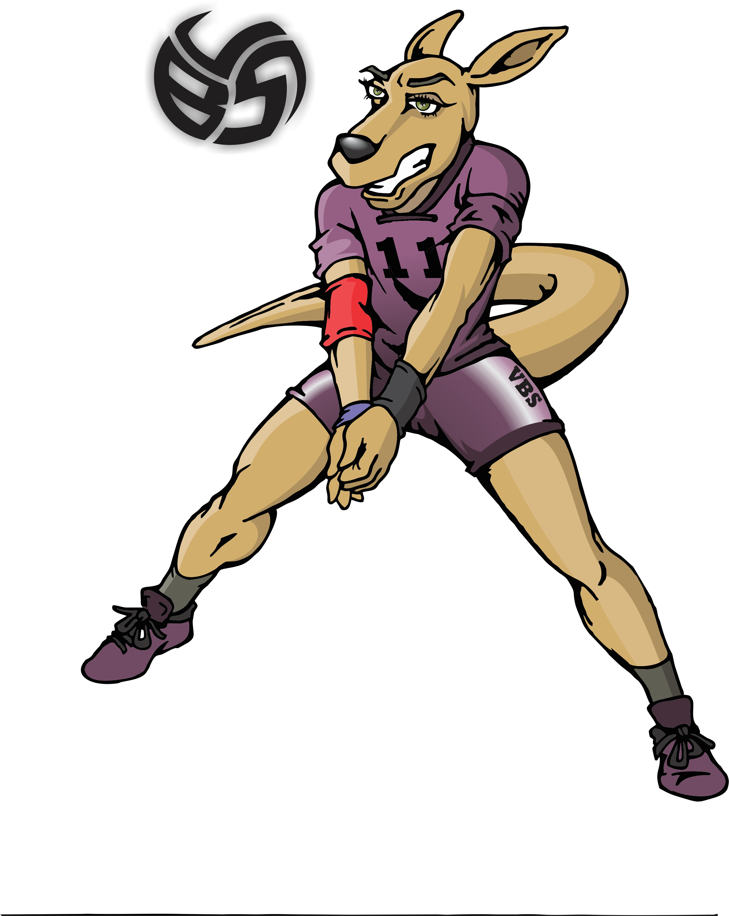Meet Resee The Kangaroo And Passing Specialist On Volleybragswag's - Volleyball (2512x3153)
