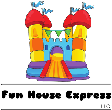 Pin Bounce House Clipart - Bouncy Castle Cartoon (375x375)
