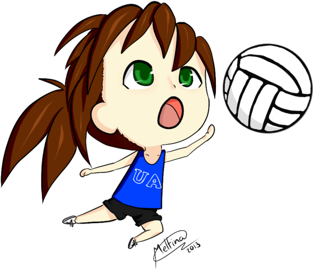 Voley Chibi Girl By Melfina93 - Drawing (837x954)