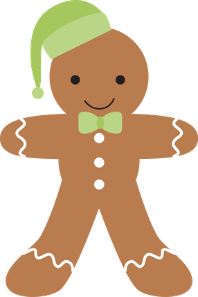 Christmas Gingerbread Clip Art - Gingerbread Girl Clipart (286x428)