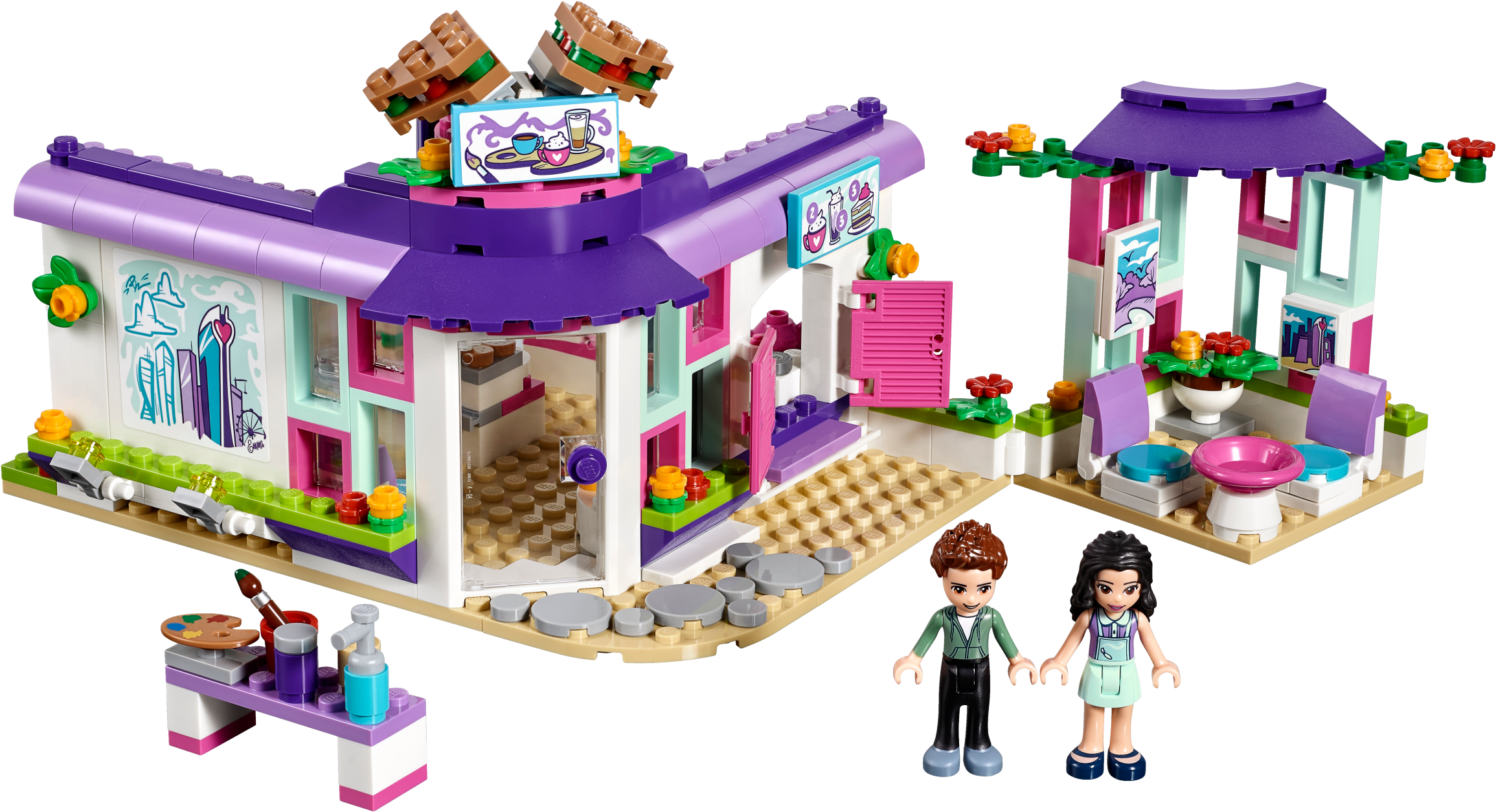 Emma's Art Cafe - Lego Friends Emmas Art Cafe (2400x1800)