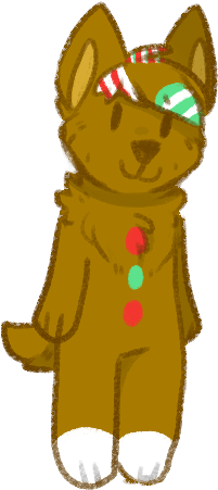 Gingerbread Cat By Catdoq - Cartoon (335x493)