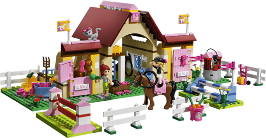 Lego 3189 Friends Heartlake Horse Stables Barn Jumping - Lego Friends Horse Stable (640x360)