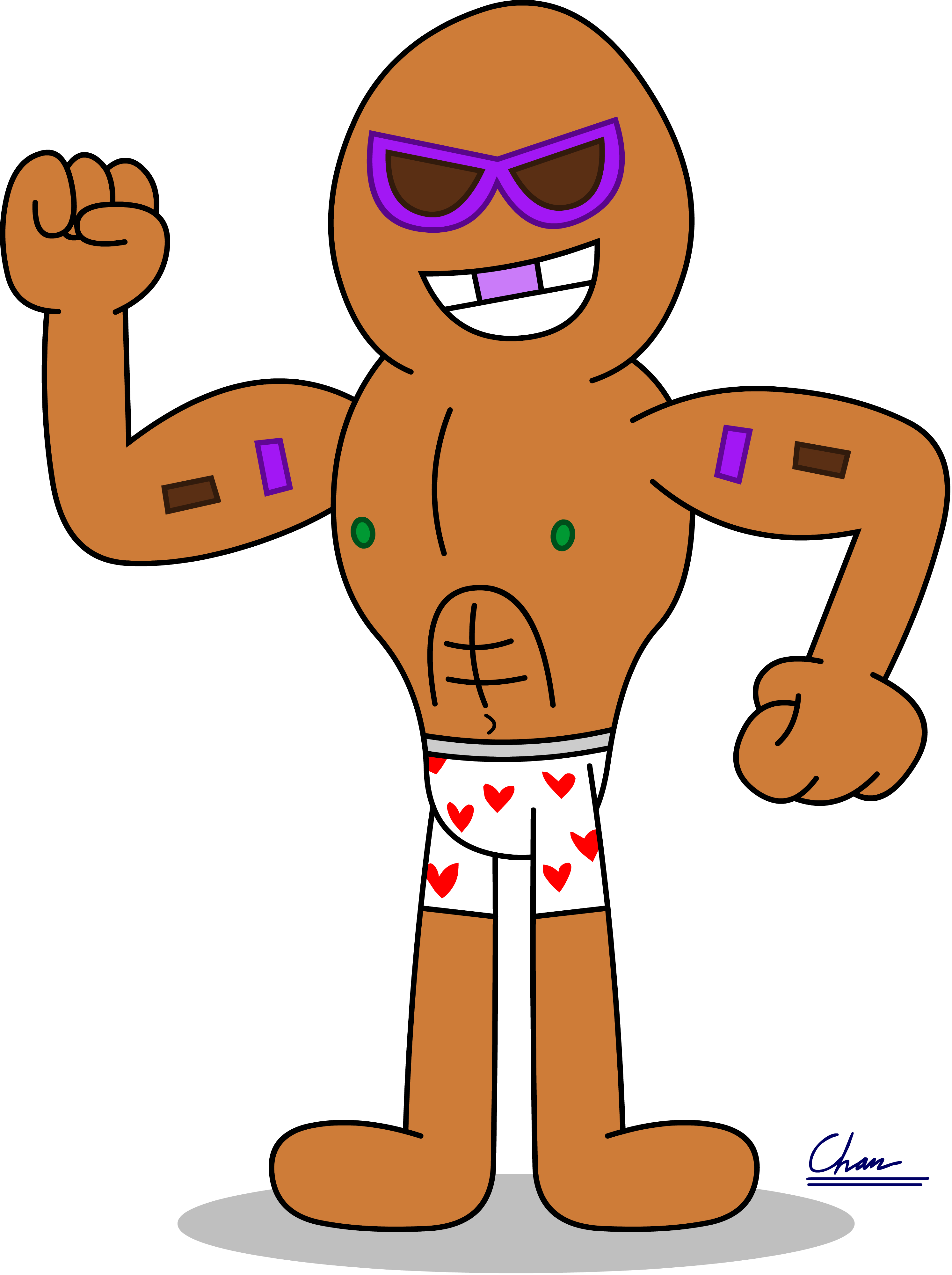Macho Gingerbread - Cartoon (2987x4000)